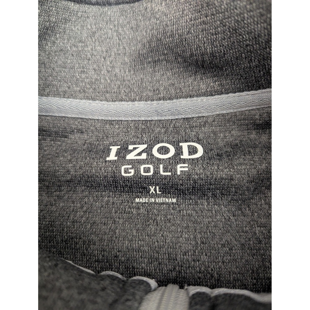 IZOD Golf Vest Mens XL Gray 1/4 Zip Fleece Windbreaker Hydra Shield Water Repel‎ - Picture 2 of 16